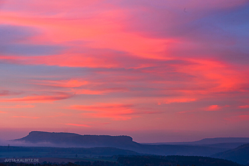 Morgen im Elbsandsteingebirge