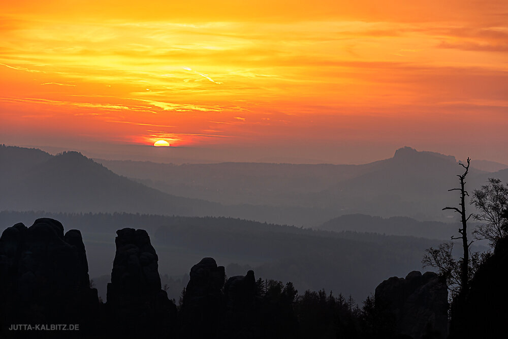 Abendstimmung im Elbsandsteingebirge